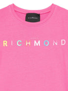 Abito per bambina John Richmond Junior fucsia con logo gommato RGP25159VE BARBIE JOHN RICHMOND KIDS 