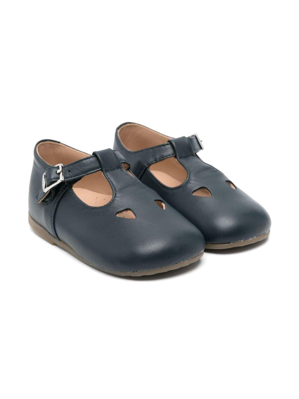 Sandali per bambina Eli1957 blu in pelle con chiusura laterale con fibbia 12042AJ MARINO ElI 