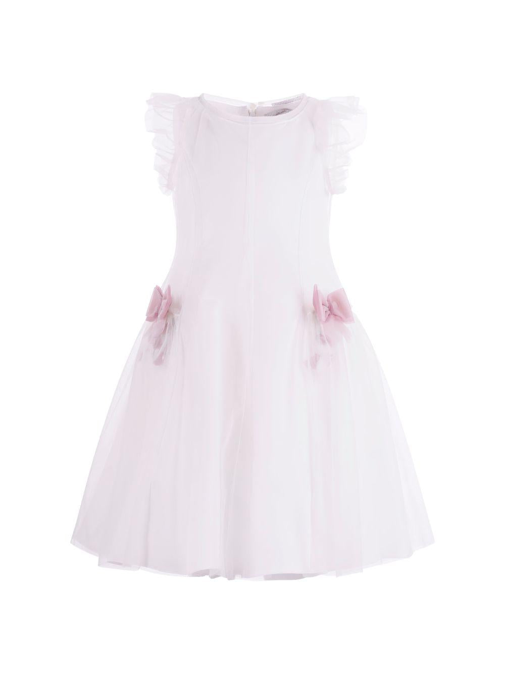 Abito per bambina Monnalisa bianco con fiocco 71G905 T9945 0191 MONNALISA KIDS 