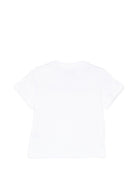 T-shirt per neonata Emilio Pucci Junior bianca con stampa sul davanti PZ8011 Z3672 100 EMILIO PUCCI KIDS 