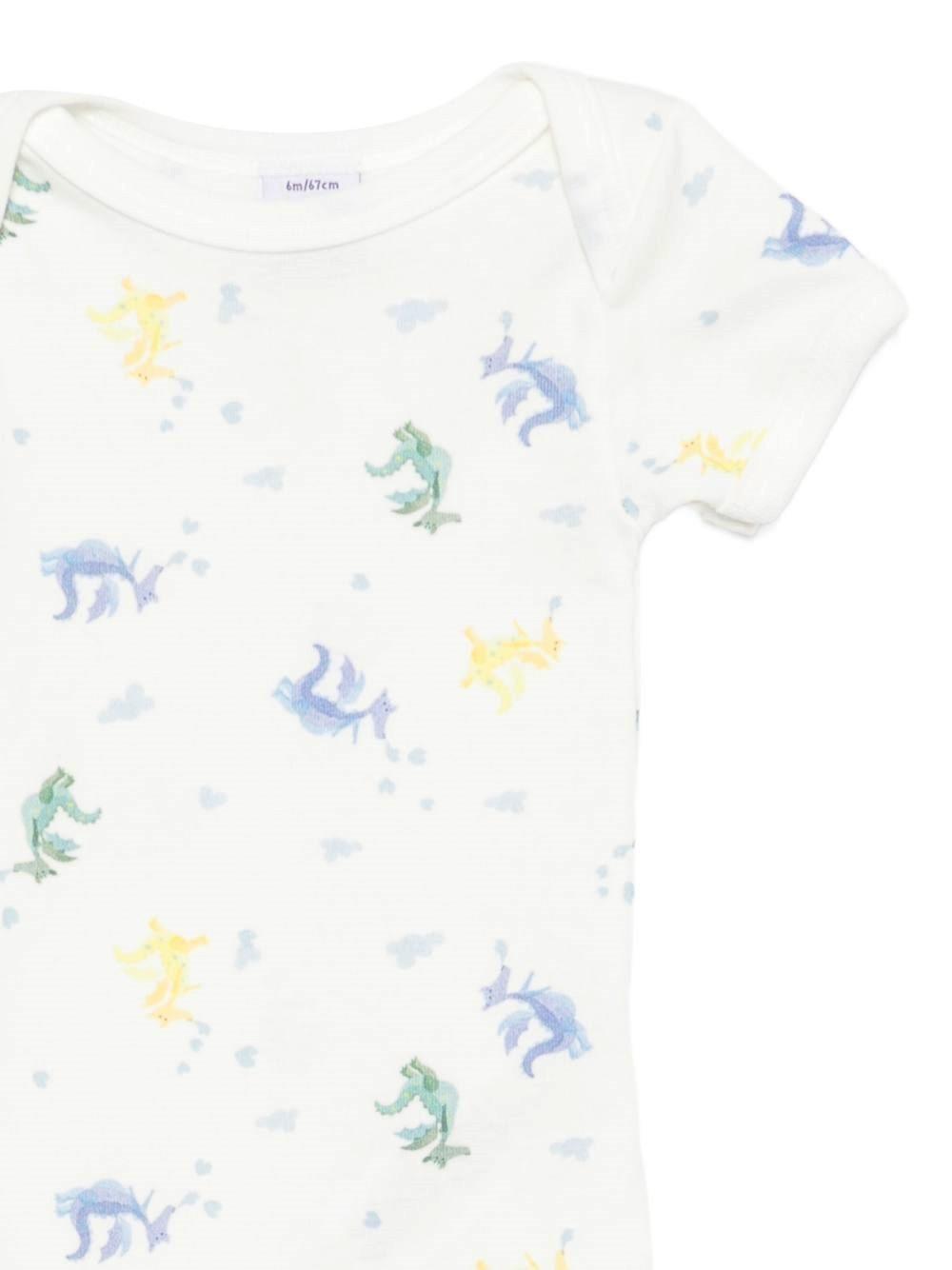 Set di tre body per neonato Petit Bateau multicolore con stampa grafica A0GYJ 00 PETIT BATEAU KIDS 
