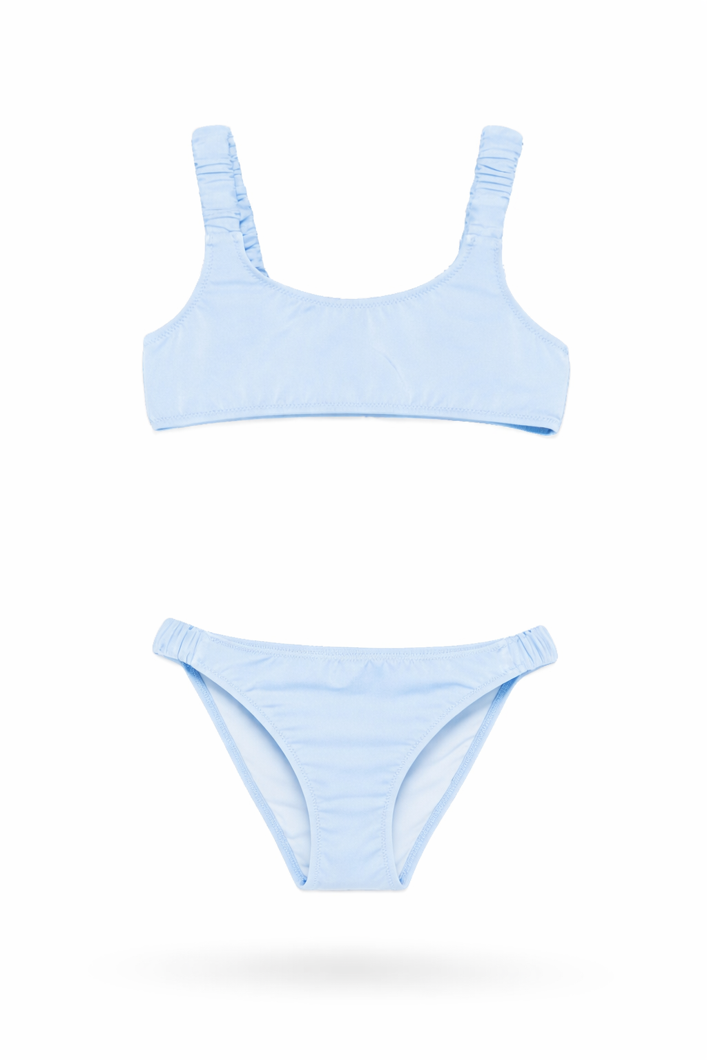 Bikini per bambina MC2 Saint Barth Kids azzurro con dettagli arricciati TLO0001 02968L MC2 ST. BARTH KIDS 
