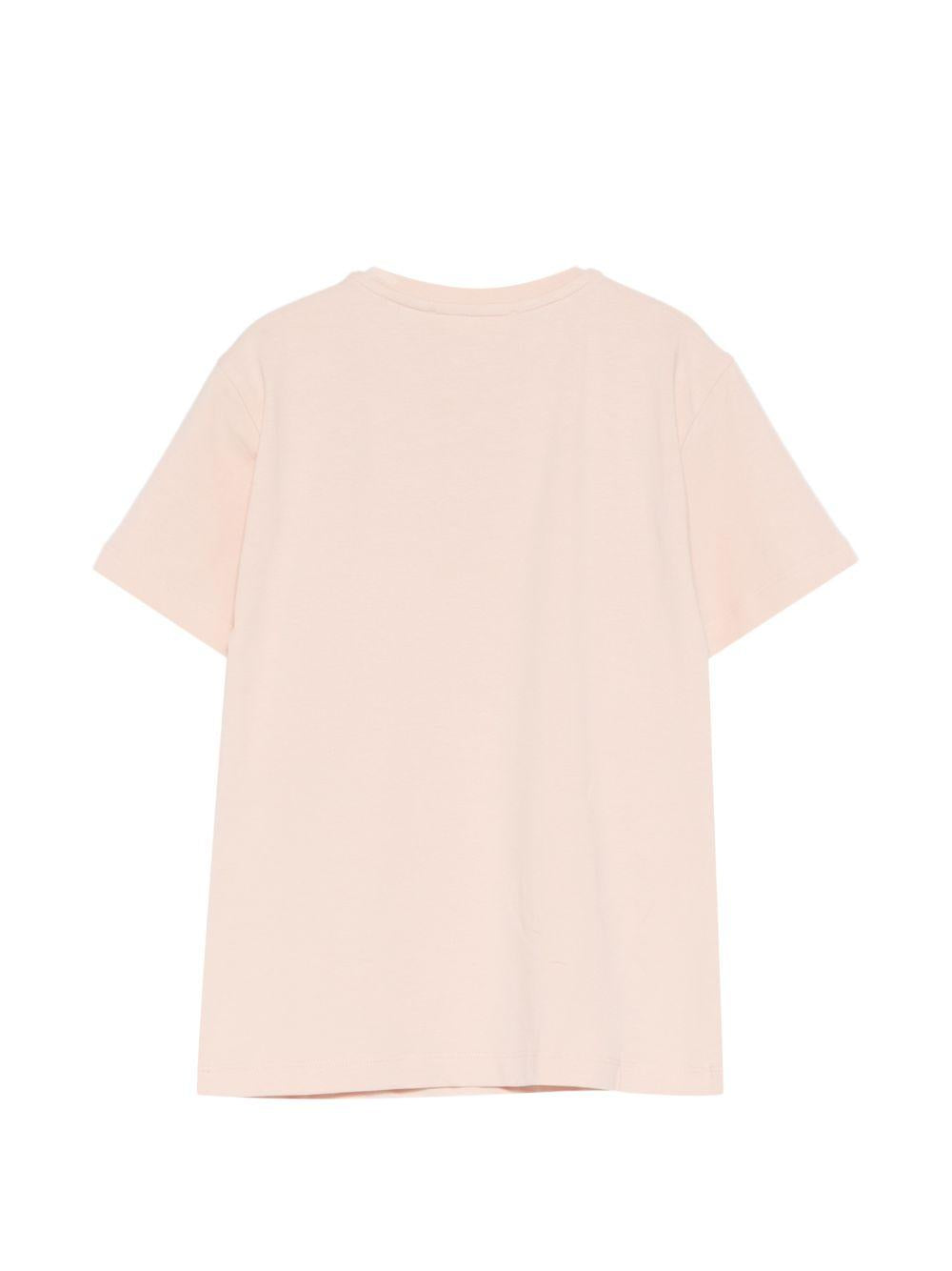 T-shirt per bambina Elisabetta Franchi La Mia Bambina rosa con logo sul davanti EFTS2600JE006 C125 ElISABETTA FRANCHI KIDS 