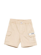 Shorts per neonato Moschino Kids beige con tasche MUQ01QLYA02 20829 MOSCHINO KIDS 