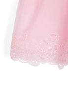 Abito per bambina Elie Saab Junior rosa con fiocco e dettagli in pizzo EFAB040LUTS0983 PINK ElIE SAAB KIDS 
