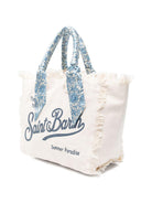 Borsa Vanity MC2 Saint Barth bianco con manici avvolti da foulard VANI045 09243L MC2 ST. BARTH KIDS 