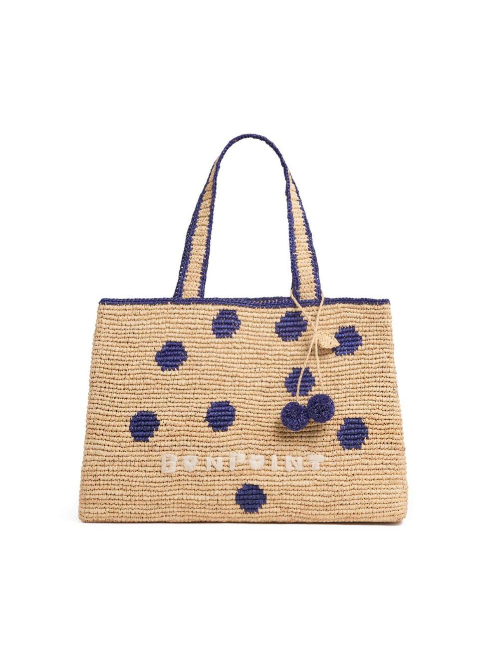 Borsa per bambina Bonpoint beige con stampa a pois S06GBAW00006 770B BONPOINT KIDS 