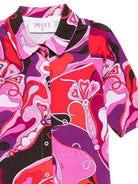 Tutina per neonata Emilio Pucci Junior fucsia con stampa astratta PXB010 Z3344 513RO EMILIO PUCCI KIDS 