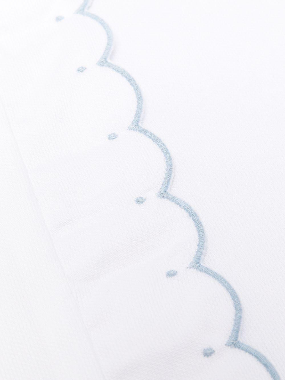 Coperta per neonato La Stupenderia bianca con bordo smerlato 2TBCO50 P01AZZ LA STUPENDERIA 