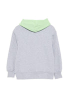Felpa per bambini MSGM Kids grigia con cappuccio verde S6MSJBHS050 271/01 MSGM KIDS 