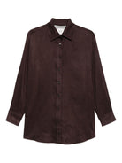 Camicia per donna ALYSI marrone con colletto classico 165814 A5042 CHOCO ALYSI 