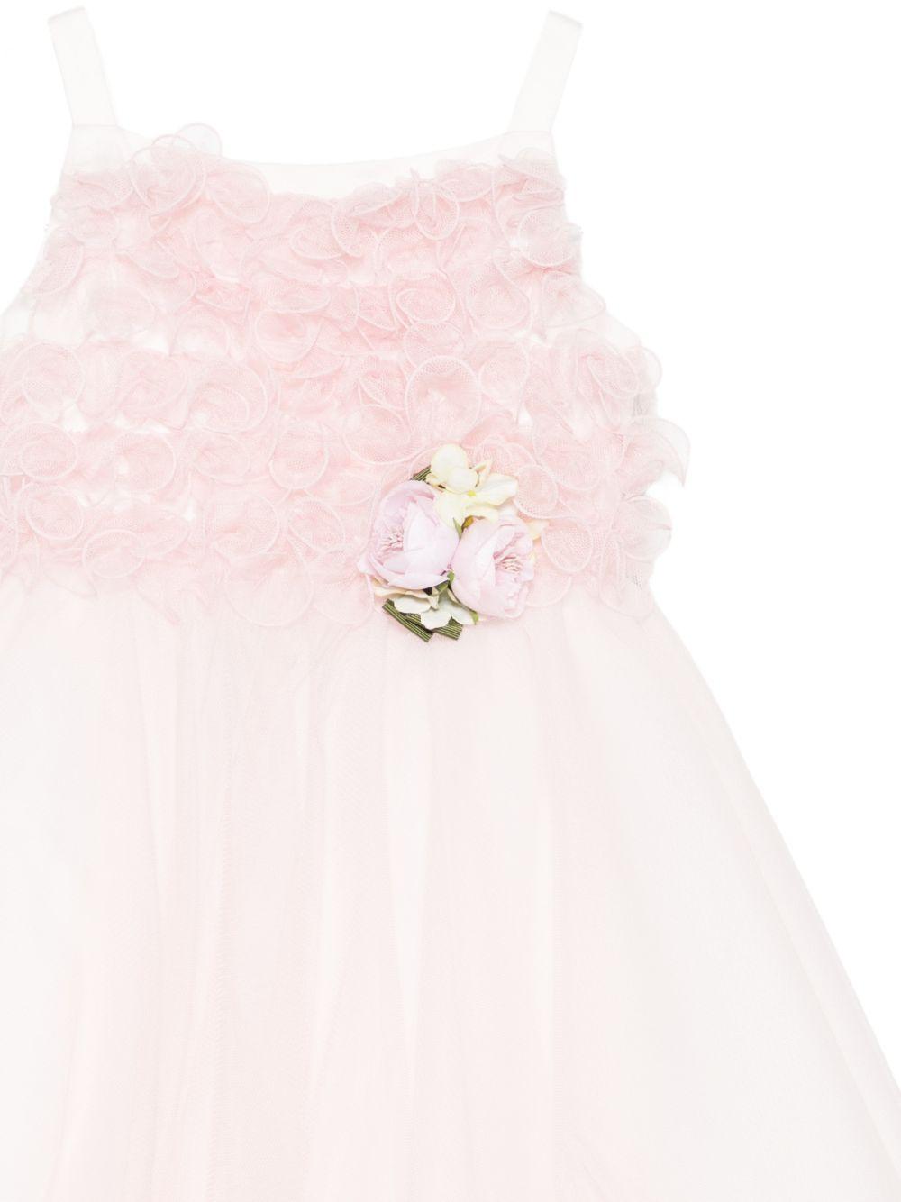 Abito per bambina Colorichiari rosa con applicazione fiore FB108527 4844 84 COLORICHIARI KIDS 