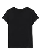 T-shirt per bambina Dkny Kids nera con dettaglio logo D62617 09B DKNY KIDS 