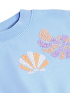 Felpa Marge per bambina Molo azzurra con decorazione con paillettes 2S26J210 5637 MOLO KIDS 