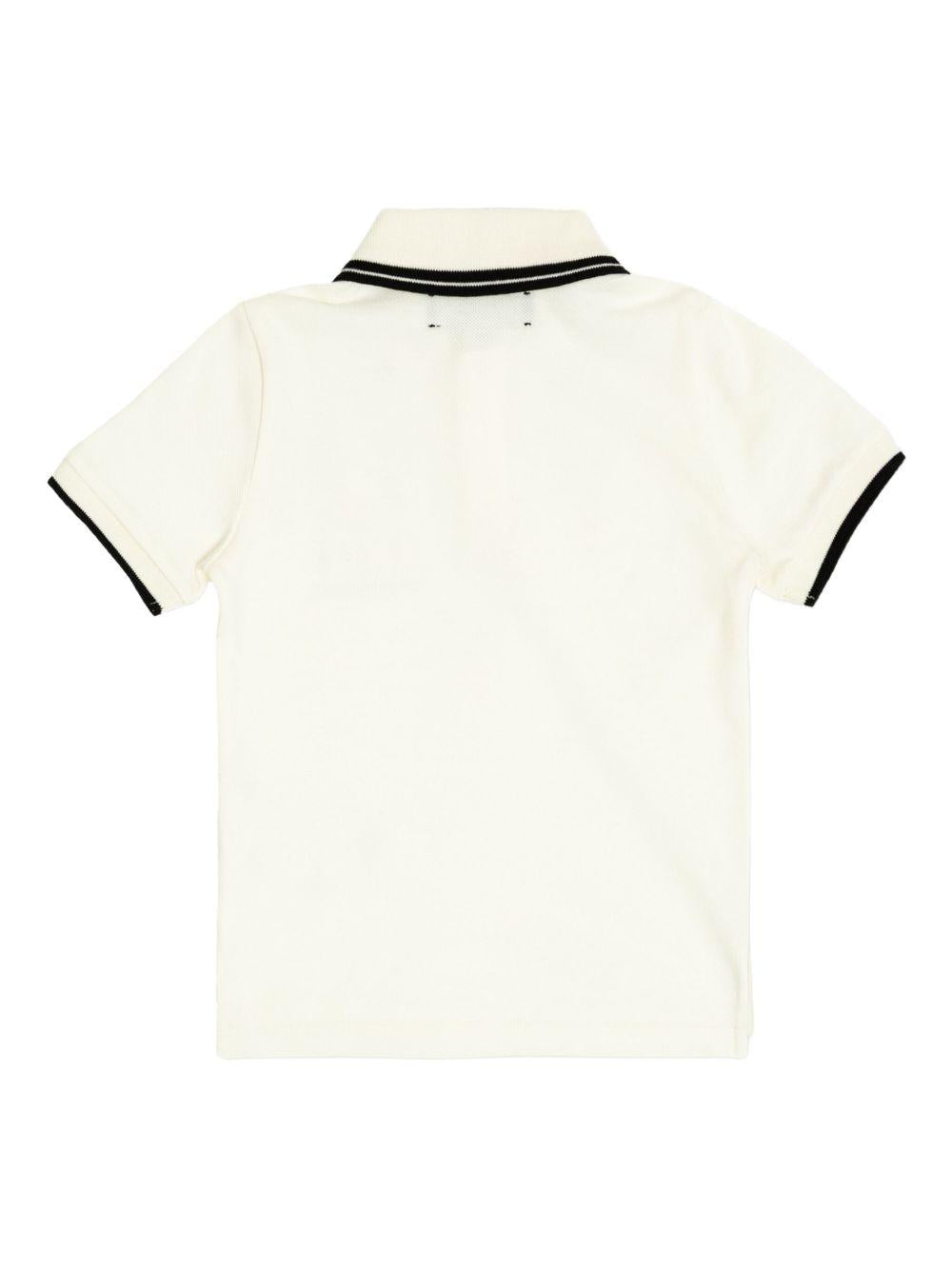 Polo per bambino Amiri Kids bianca con ricamo logo AKJYPO1010 127 AMIRI 