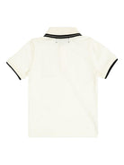 Polo per bambino Amiri Kids bianca con ricamo logo AKJYPO1010 127 AMIRI 