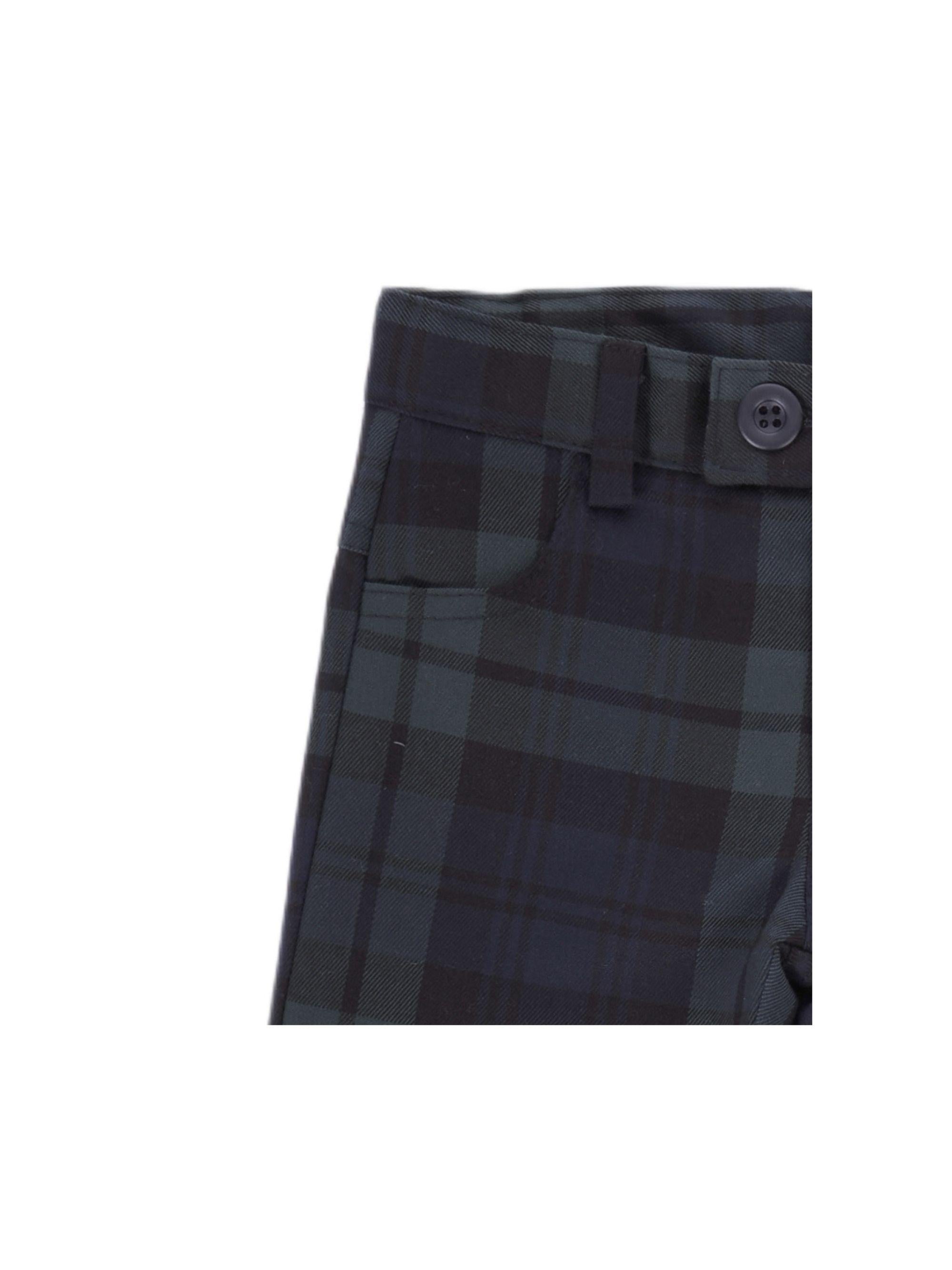 Pantaloni per bambino Baroni verde con motivo scozzese 10579 VERDE BARONI 