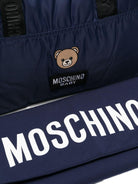 Borsa fasciatoio per neonati Moschino Kids blu navy con design trapuntato MUX05WL3A89 40016 MOSCHINO KIDS 