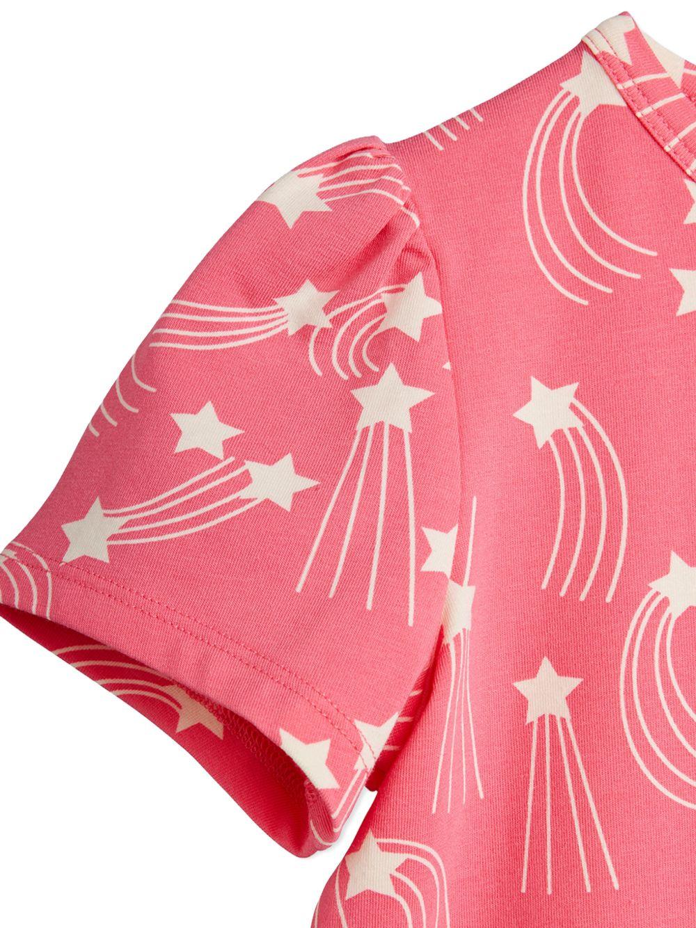 T-shirt per bambina Mini Rodini rosa con stampa all-over stelle 26220149 PINK MINI RODINI KIDS 