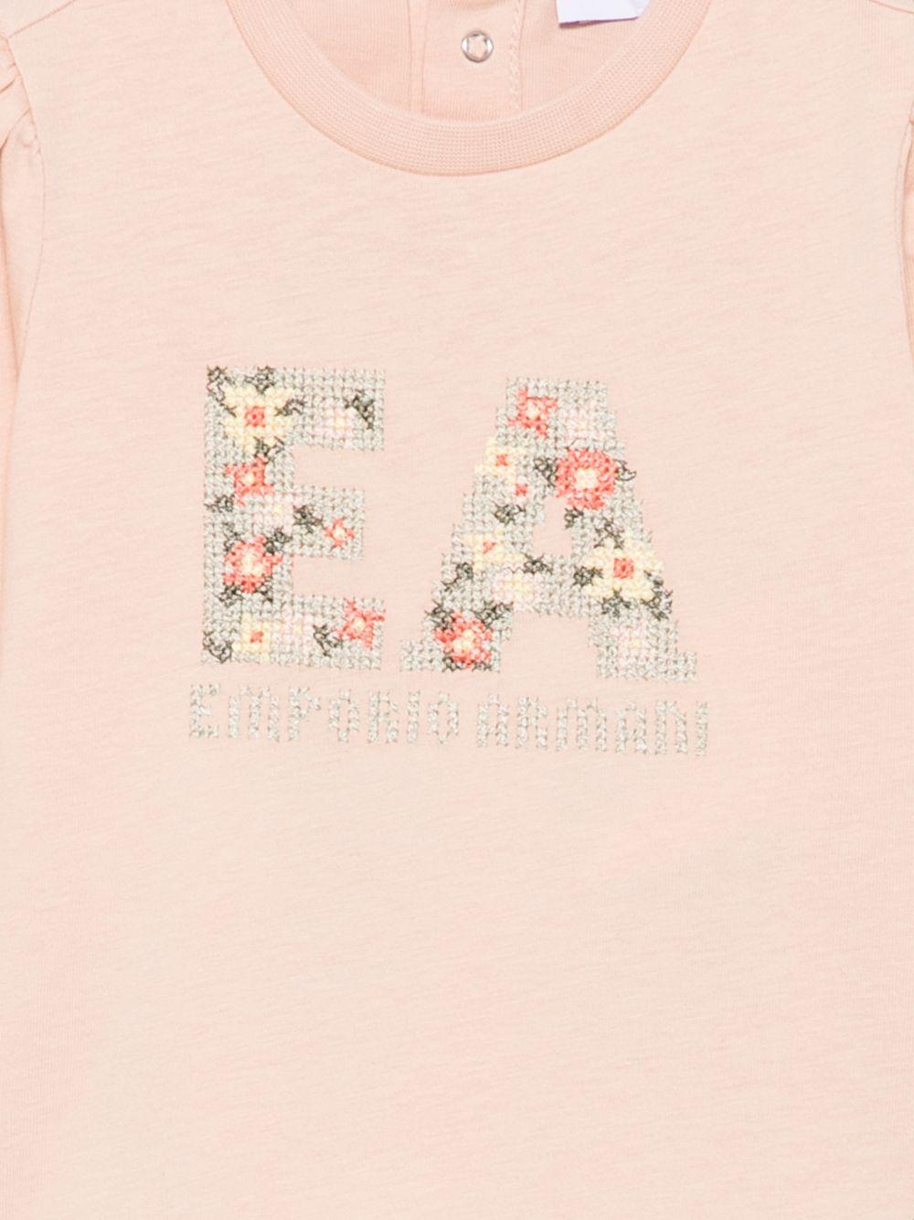 T-shirt per neonata Emporio Armani Kids rosa con stampa grafica EG000887 AF21820 U4133 EMPORIO ARMANI KIDS 