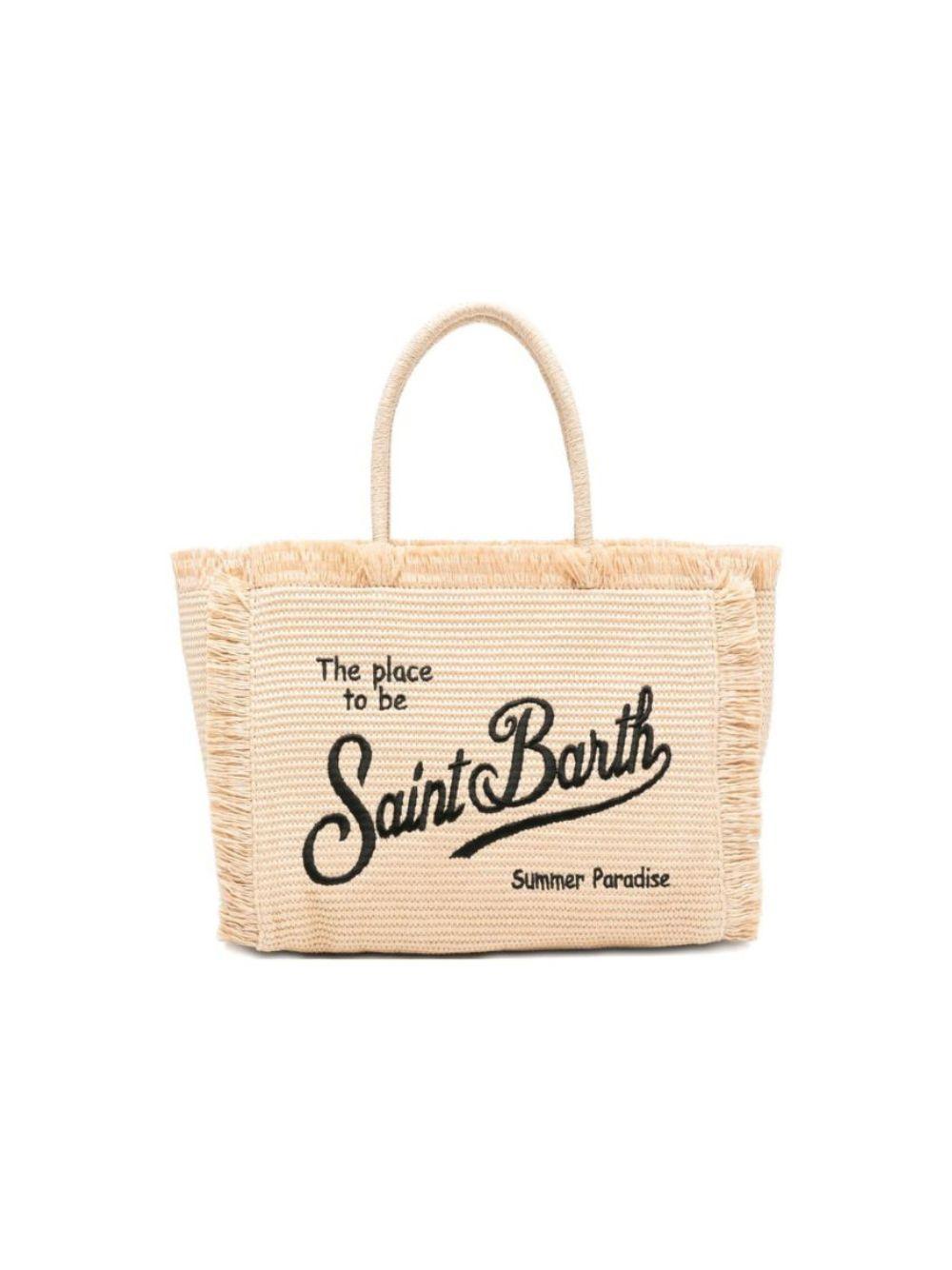 Borsa Vanity MC2 Saint Barth beige con trama intrecciata VANI021 00421L MC2 ST. BARTH KIDS 