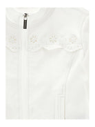 Felpa per bambina Monnalisa bianca con dettaglio fiori 17G800 7014 0001 MONNALISA KIDS 