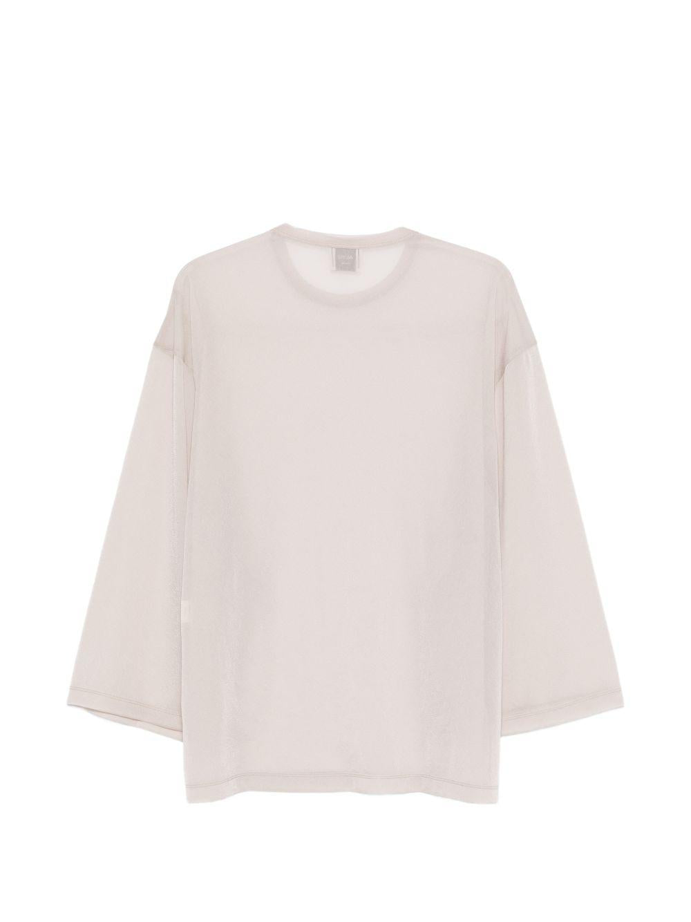 T-shirt per donna Alysi rosa con effetto semi-trasparente 116437 P6208 CP ALYSI 