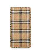 Borsa fasciatoio per neonati Burberry Kids nera in nylon trapuntato con finiture a quadri 8126771 A1189 BURBERRY KIDS 