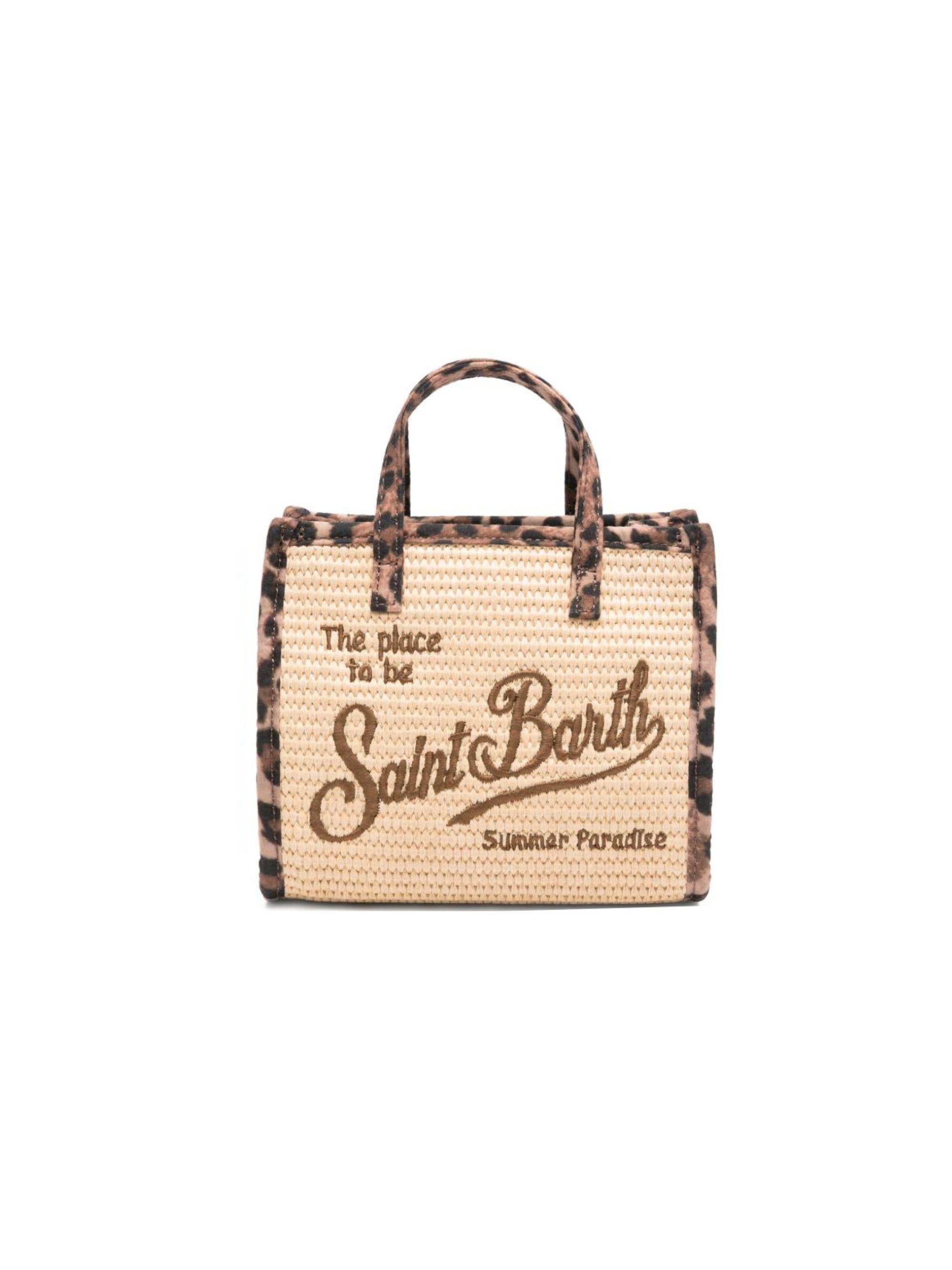 Borsa Vivian mini MC2 Saint Barth beige con dettagli animalier VIVM001 02781L MC2 ST. BARTH KIDS 