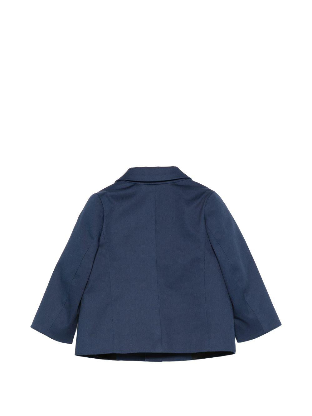 Giacca per neonato Balmain Kids blu con bottoni color oro BY2524 G0197 620OR BALMAIN KIDS 