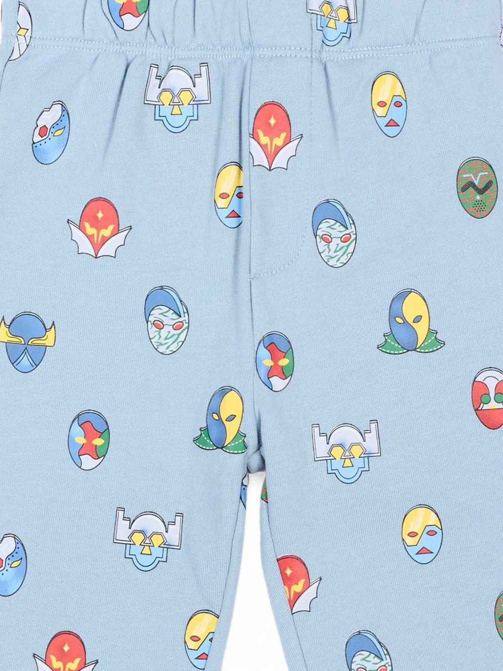 Pantaloni per neonato Stella McCartney Kids azzurri con stampa grafica all-over TZ6310 Z4012 61EMC STELLA McCARTNEY KIDS 