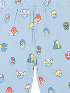 Pantaloni per neonato Stella McCartney Kids azzurri con stampa grafica all-over TZ6310 Z4012 61EMC STELLA McCARTNEY KIDS 