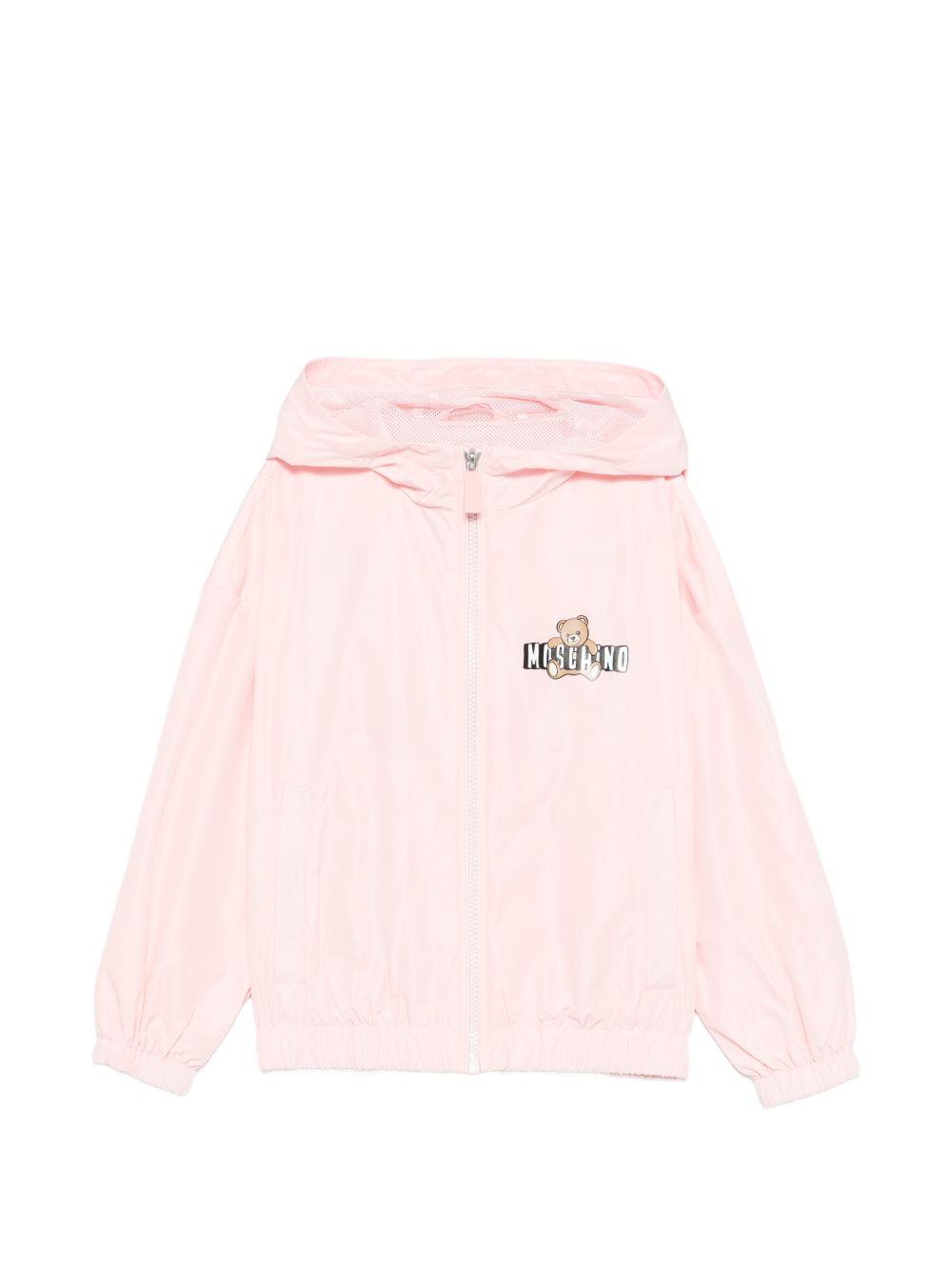 Giubbino per bambina Moschino Kids rosa con cappuccio HUS05KL3A39 50209 MOSCHINO KIDS 