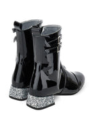 Stivali per bambina Monnalisa Kids neri con fibbie decorative 87H001 8770 0050 MONNALISA KIDS 