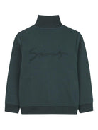 Felpa per bambino Givenchy Kids verde con ricamo con logo H30944 672 GIVENCHY KIDS 