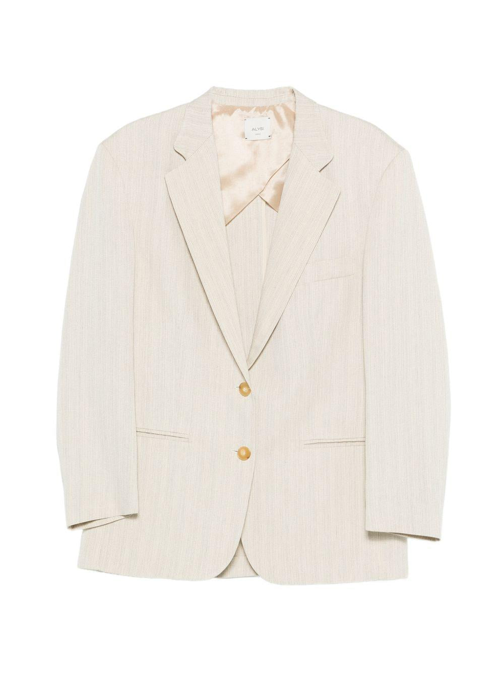 Blazer per donna Alyisi beige con design a righe 116807 P6057 BURRO ALYSI 