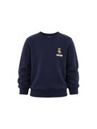 Felpa per bambini Moschino Kids blu con ricamo Teddy bear HUF0A9LCA40 40016 MOSCHINO KIDS 