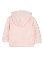 Felpa per neonata Chloé Kids rosa con cappuccio e dettagli in pizzo C20545 46J CHLOE' KIDS 