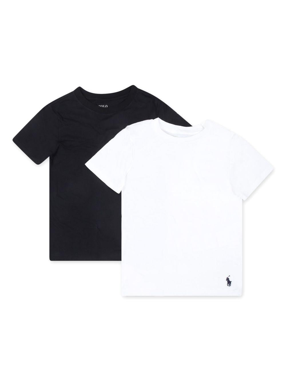 Set di 2 T-shirt per bambino Polo Ralph Lauren Kids nero e bianco con motivo Polo Pony 9P5006 GAZ Ralph Lauren kids 