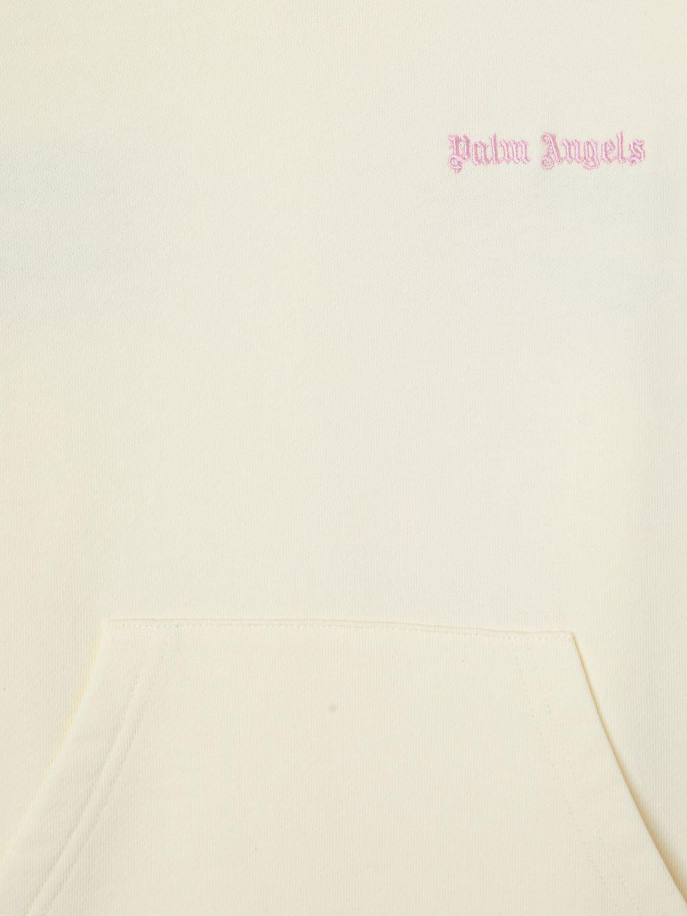Felpa per bambina Palm Angels Kids beige con cappuccio PGBB016S25FLE001 043B PALM ANGELS KIDS 