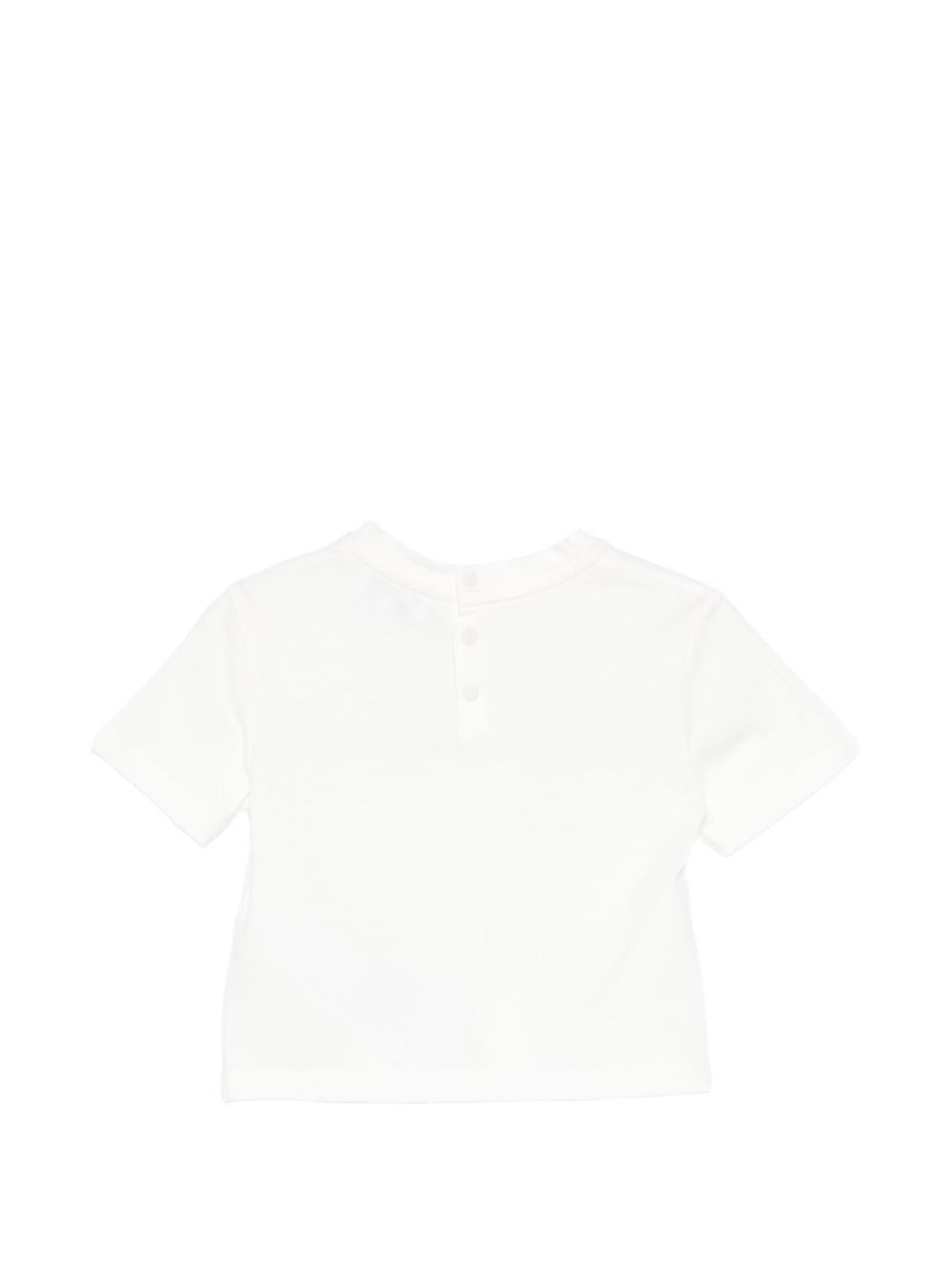 T-shirt per neonato Emporio Armani Kids bianca con logo sul davanti EB001080 AF14503 U0003 EMPORIO ARMANI KIDS 