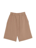 Shorts per bambina Douuod Kids marrone chiaro con elastico in vita DY6P99 I0292 334 DOUUOD KIDS 