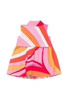 Abito per neonata Emilio Pucci Junior multicolore con colletto PY1032 P0585 50EAR EMILIO PUCCI KIDS 
