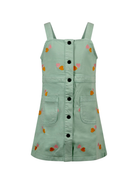 Abito per bambina Stella McCartney Kids verde con decorazione cuori TY1A22 Z3454 754EM STELLA McCARTNEY KIDS 