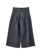 Pantaloni per bambina Monnalisa Kids grigi con dettagli plissettati 17H400 8208 032F MONNALISA KIDS 