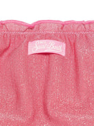 Slip bikini Cric per bambina MC2 Saint Barth Kids fucsia con ruches CRIC001 00064L MC2 ST. BARTH KIDS 