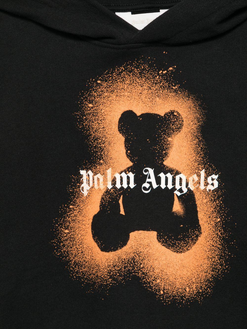 Felpa per bambino Palm Angels Kids nero con stampa grafica PBBB012S26FLE006 110 PALM ANGELS KIDS 