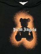 Felpa per bambino Palm Angels Kids nero con stampa grafica PBBB012S26FLE006 110 PALM ANGELS KIDS 