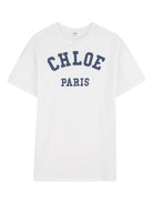 Abito per bambina Chloé Kids bianco modello t-shirt C21239 117 CHLOE' KIDS 
