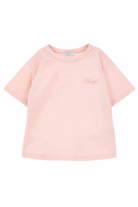 T-shirt per bambina Philosophy di Lorenzo Serafini Kids rosa con logo ricamato sul davanti I1G609 7206 0094 PHILOSOPHY KIDS 